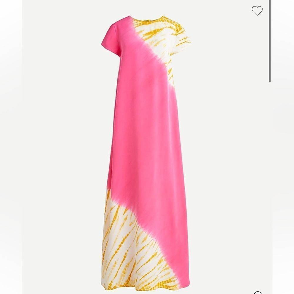 J. Crew Pink and Yellow Maxi Dress